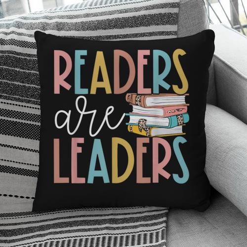 Readers Are Leaders Reading Book Lovers Teacher Women Kids Pillowcase - Bookorys DE