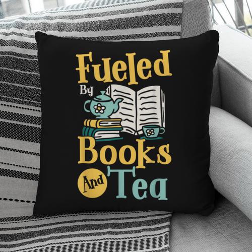 Reading Hobby Bookshelves Library Fueled By Books And Tea Pillowcase - Bookorys