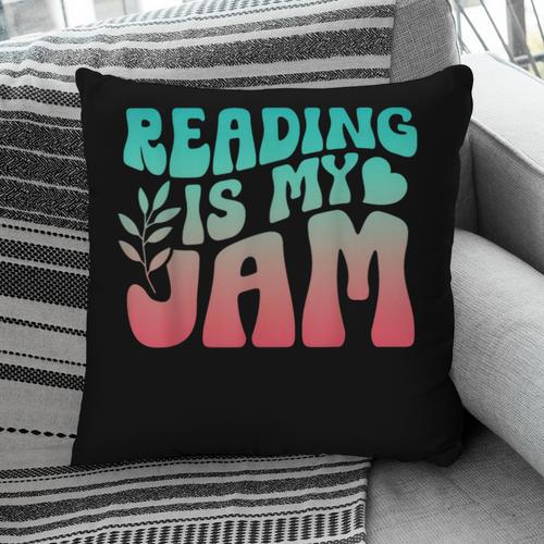 Reading Is My Jam Book Lover Bookworm Teacher Library Reader Pillowcase - Bookorys UK