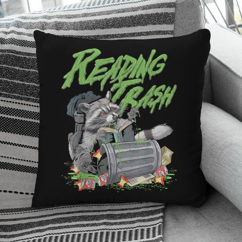 Reading Trash Racoon Bookworm Bookish Librarian Book Lover Pillowcase - Bookorys