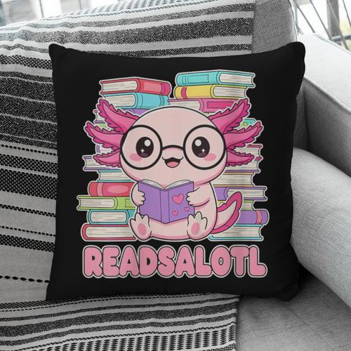 Readsalotl Axolotl Reading Book Bookworm Pillowcase - Bookorys DE