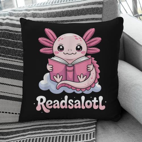 Readsalotl Axolotl Reading Cute Book Lover Bookworm Pillowcase - Bookorys