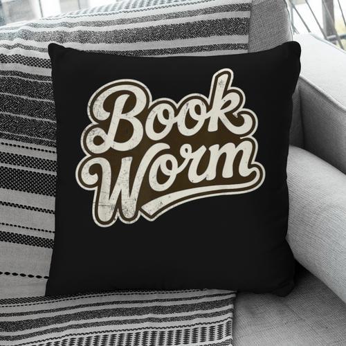 Retro Book Worm Reading For Book Lovers Pillowcase - Bookorys