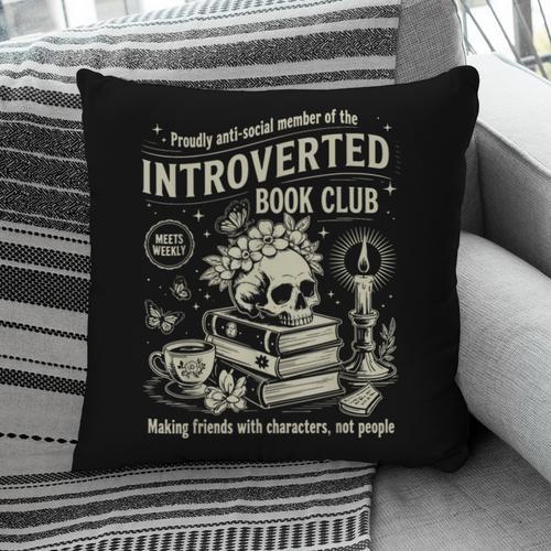 Retro Proud Anti Social Member Of Introverted Book Club Pillowcase - Bookorys