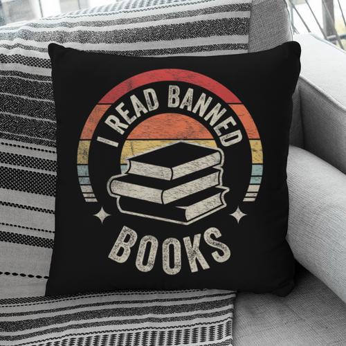 Retro Vintage Banned Books Shirt I Read Banned Books Pillowcase - Bookorys