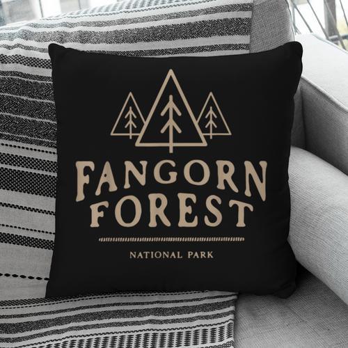 Retro Vintage Fangorn Forest National Park Bookworms Saying Pillowcase - Bookorys UK