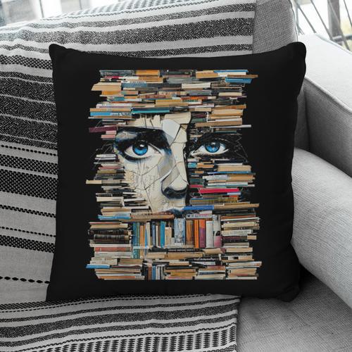 RtY Book Man Graphic Eyes Colorful Art Small Pillowcase - Bookorys