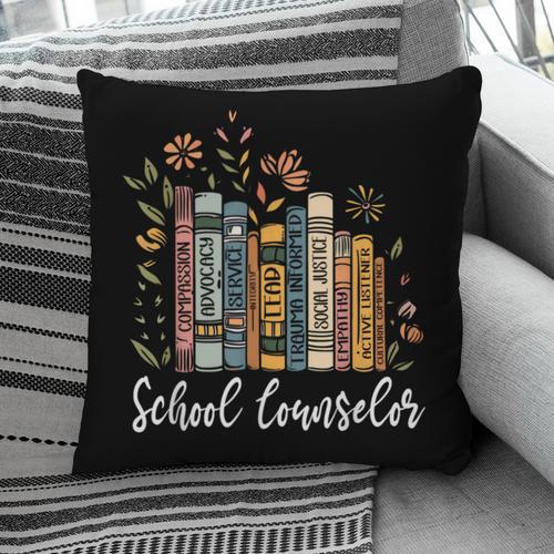 School Counselor Wildflower Books National School Counseling Pillowcase - Bookorys