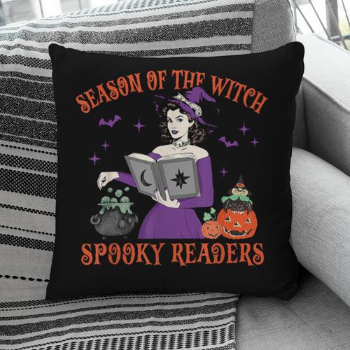 Season Of The Witch Spooky Readers Spell Book Hallowen Pillowcase - Bookorys