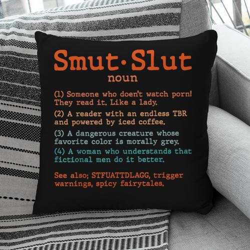 Smut Slut Sayings Definition Sarcastic Book Lover Pillowcase - Bookorys DE