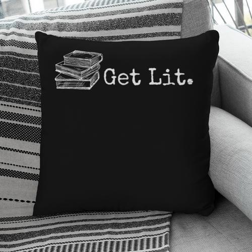 Stack Of Books Get Lit Book Reading Reader Pillowcase - Bookorys