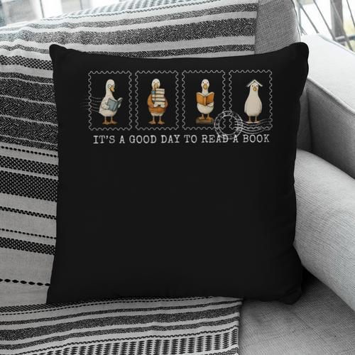 Stamp It's A Good Day To Read A Book Silly Goose Reading Pillowcase - Bookorys