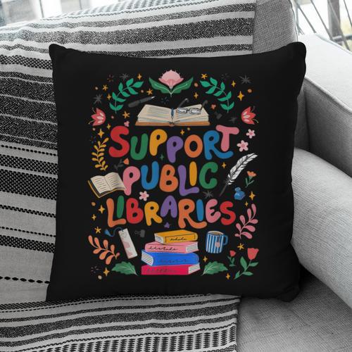 Support Public Libraries Book Nerd Outfit For Book Lovers Pillowcase - Bookorys