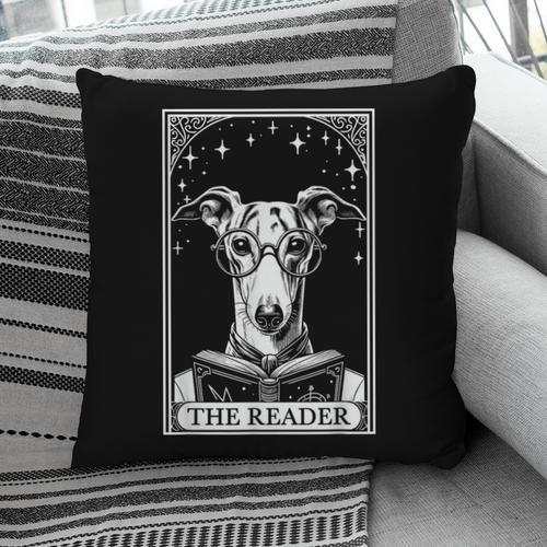 Tarot Card Vintage Whippet Dog Book Lover The Reader Pillowcase - Bookorys UK