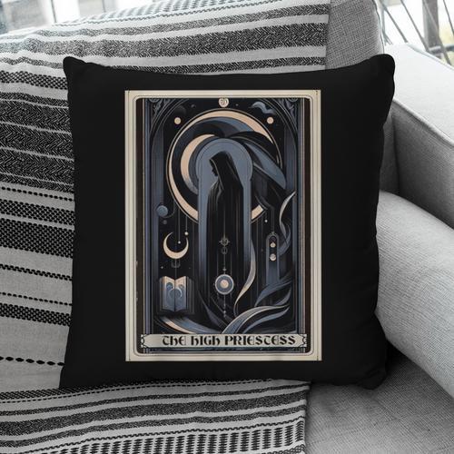 Tarot Cards Guide Book Esoteric Mysticism Clothing The High Priestess -Adults Small Classic Fit Short Sleeve Pillowcase - Bookorys CA