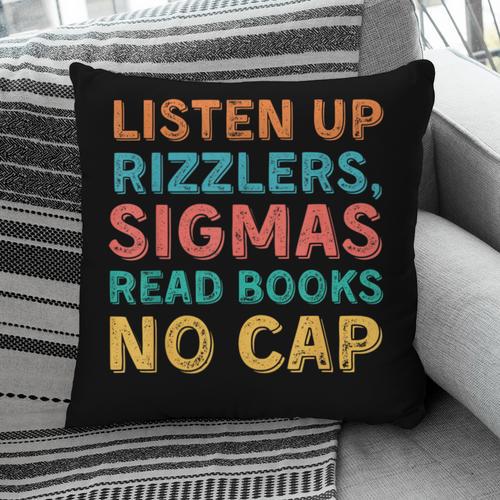 Teacher English Read Books Listen Up Rizzlers Pillowcase - Bookorys DE