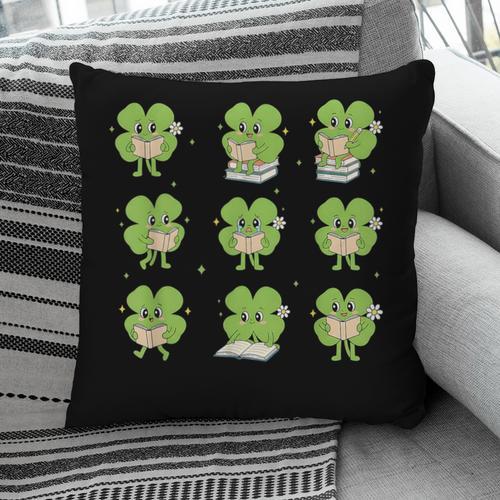 Teacher Reading Shamrock St Patrick’s Day Book Lover Kids Pillowcase - Bookorys UK