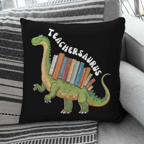 Teachersaurus Dinosaur Teachers Dino Reading Book Librarian Pillowcase - Bookorys DE