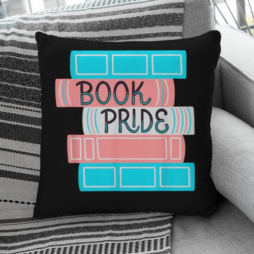 Threadless Grey Sky Chai Trans Book Pride Graphic Pillowcase - Bookorys UK