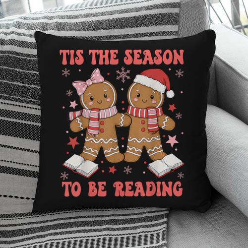 Tis The Season Reading Christmas Shirt Book Lovers Teacher Pillowcase - Bookorys