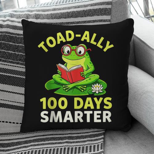 Toad-Ally 100 Days Smarter Frog Reading Book 100 School Day Pillowcase - Bookorys AU