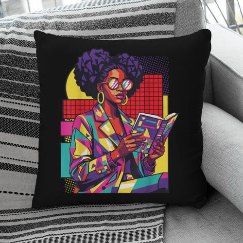 History Woman Reading Book Geometric Girl Educated Pillowcase - Bookorys