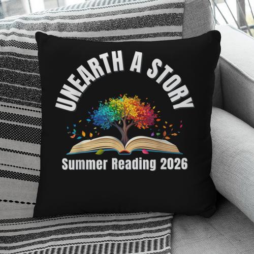 Unearth a Story 2026 Summer Reading Program Tree Book Pillowcase - Bookorys