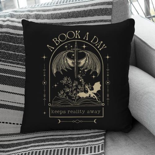 Vintage A Book a Day Keeps Reality Away Spicy Book Readers Pillowcase - Bookorys