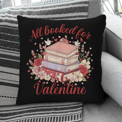 Vintage All Booked For Valentines Book Lovers Teacher Kids Pillowcase - Bookorys