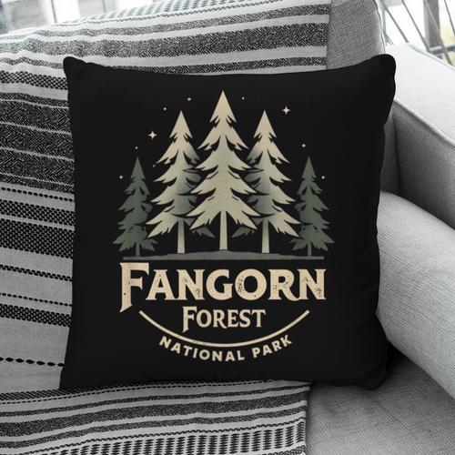 Vintage Fangorn Forest National Park Bookworms Saying Retro Pillowcase - Bookorys