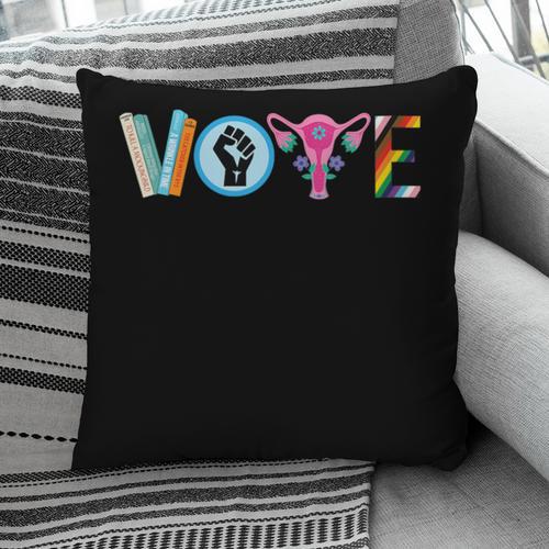 Vote Reproductive Right BLM Political Activism Lgbtq Book Pillowcase - Bookorys DE