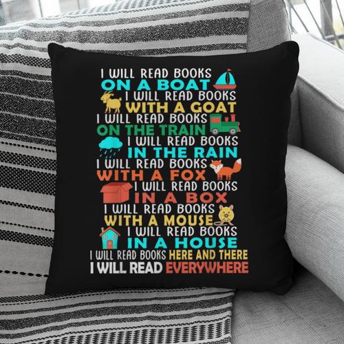 I Will Read Books On A Boat Kids Reading Read Books Pillowcase - Bookorys
