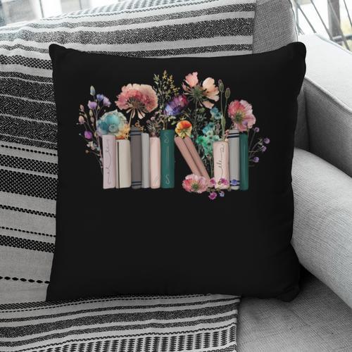Women Book Lover Shirt Wildflowers Cottagecore Flowers Book Pillowcase - Bookorys