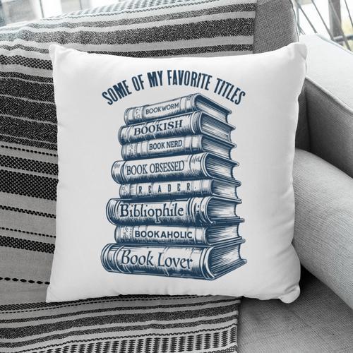 Book Lover Bookish Reader Bibliophile Book Nerd Titles Pillowcase - Bookorys