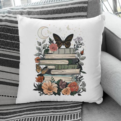 Bookish Cottagecore Aesthetic Celestial Reader Book Lover Pillowcase - Bookorys DE