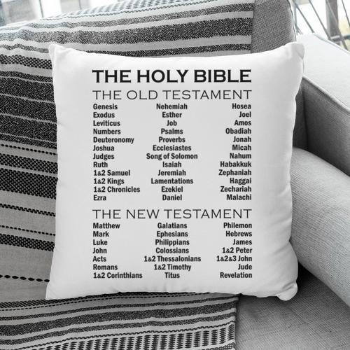 The Books Of The Bible Old And New Testament Complete List Pillowcase - Bookorys