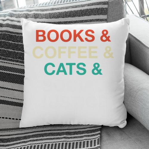 Books Coffee Cats Social Justice Pillowcase - Bookorys