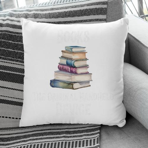 Books The Original Handheld Device Book Librarian Premium Pillowcase - Bookorys