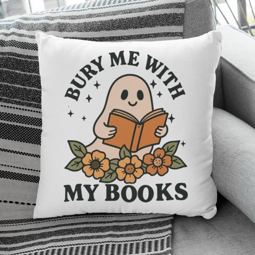 Bury Me With My Books Ghost Tee Pillowcase - Bookorys UK
