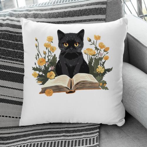 Cat Shirts For Women Book Lover Shirt Cute Cat And Book Premium Tri-Blend Pillowcase - Bookorys