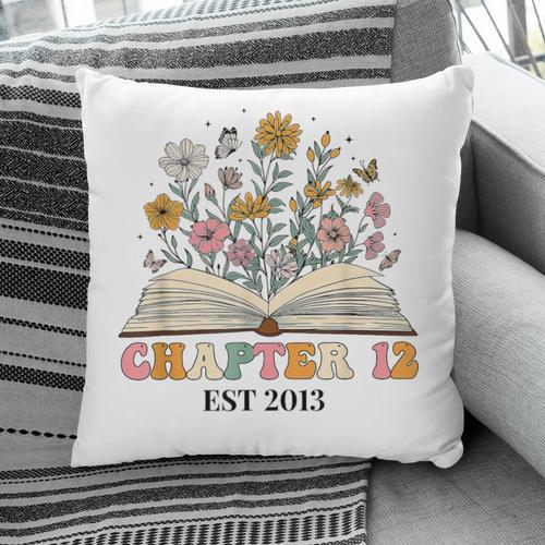 Chapter 12 Years Old 12th Birthday Wildflower Book Lover Pillowcase - Bookorys CA