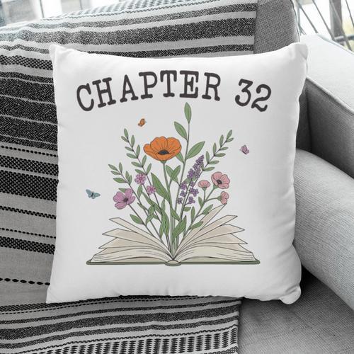 Chapter 32- Book Lovers & Readers 32nd Birthday Wildflowers Premium Tri-Blend Pillowcase - Bookorys DE