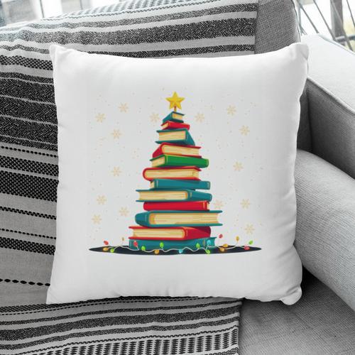 Christmas Tree Of Books Holiday Pillowcase - Bookorys DE