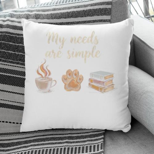 Coffee Paw Print Book Lover Reading Simple Life Bookworm Premium Tri-Blend Pillowcase - Bookorys DE
