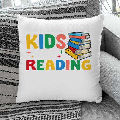 All The-Cool Kids Are Reading Teacher Book Lover Librarian Premium Pillowcase - Bookorys DE