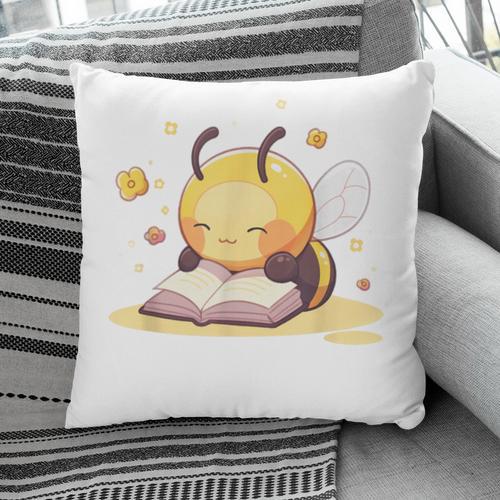 Cute Bee Reading Book Teacher Student Reader Graphic For Men Women Kids Pillowcase - Bookorys UK