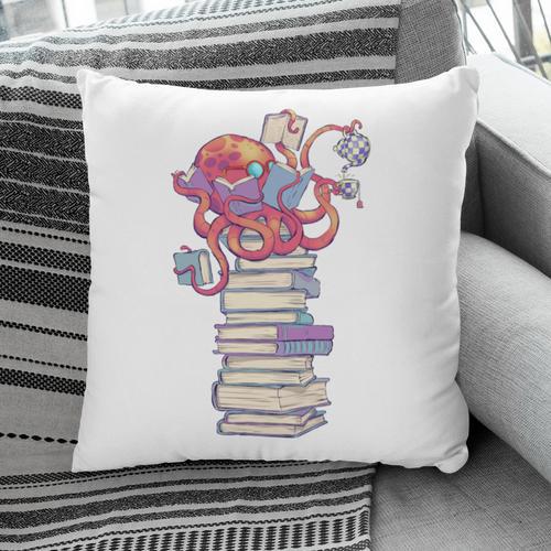 Cute Octopus Bookworm Fun Reading Tee For Book Lovers Pillowcase - Bookorys