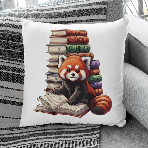 Cute Red Panda Reading Book Animal Bookworm Pillowcase - Bookorys DE