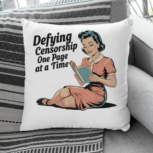 Defying Censorship One Page At a Time Read Banned Books Pillowcase - Bookorys