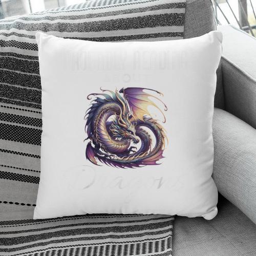 Dragon Fantasy Book Lover And Apparel Probably Reading About Dragons Pillowcase - Bookorys